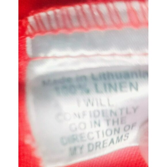 Red Flax 100% Linen Button Down Jacket Size large - Picture 4 of 6